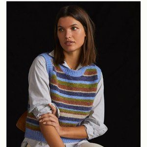 Anthropologie Multicolor Striped Sweater Vest
